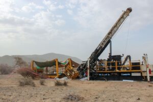 Photo 1. Joint Venture drill rig in operation at Umm Ad Dabah.